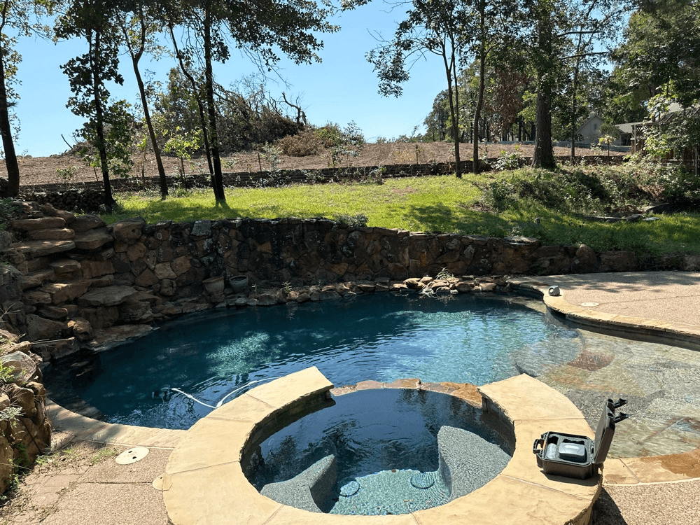 After: Flower Mound Rescue — Crystal clear, crystal blue water ready for family enjoyment