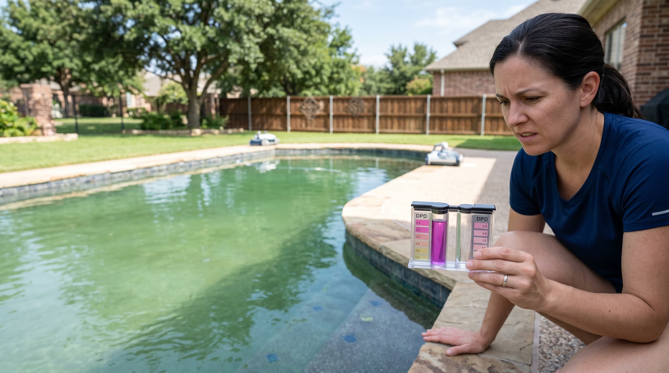 Why Your DFW Pool is Turning Green Despite High Chlorine Readings