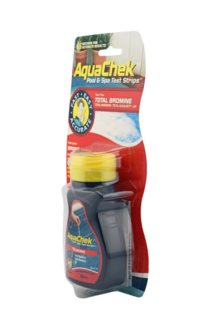 AquaChek 4-In-1 Red Bromine Test Strip 50 Strips per Bottle